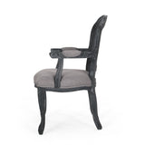 Mina Wood and Cane Upholstered Dining Chair by Christopher Knight Home