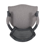 Mina Wood and Cane Upholstered Dining Chair by Christopher Knight Home