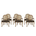 Mina Wood and Cane Upholstered Dining Chair by Christopher Knight Home