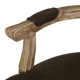 Mina Wood and Cane Upholstered Dining Chair by Christopher Knight Home