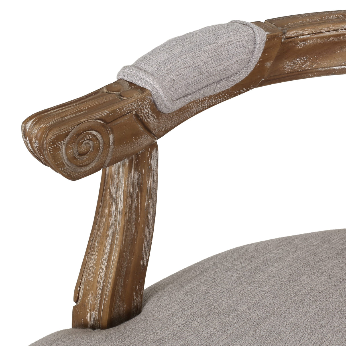 Mina Wood and Cane Upholstered Dining Chair by Christopher Knight Home