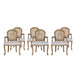 Mina Wood and Cane Upholstered Dining Chair by Christopher Knight Home