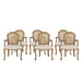 Mina Wood and Cane Upholstered Dining Chair by Christopher Knight Home