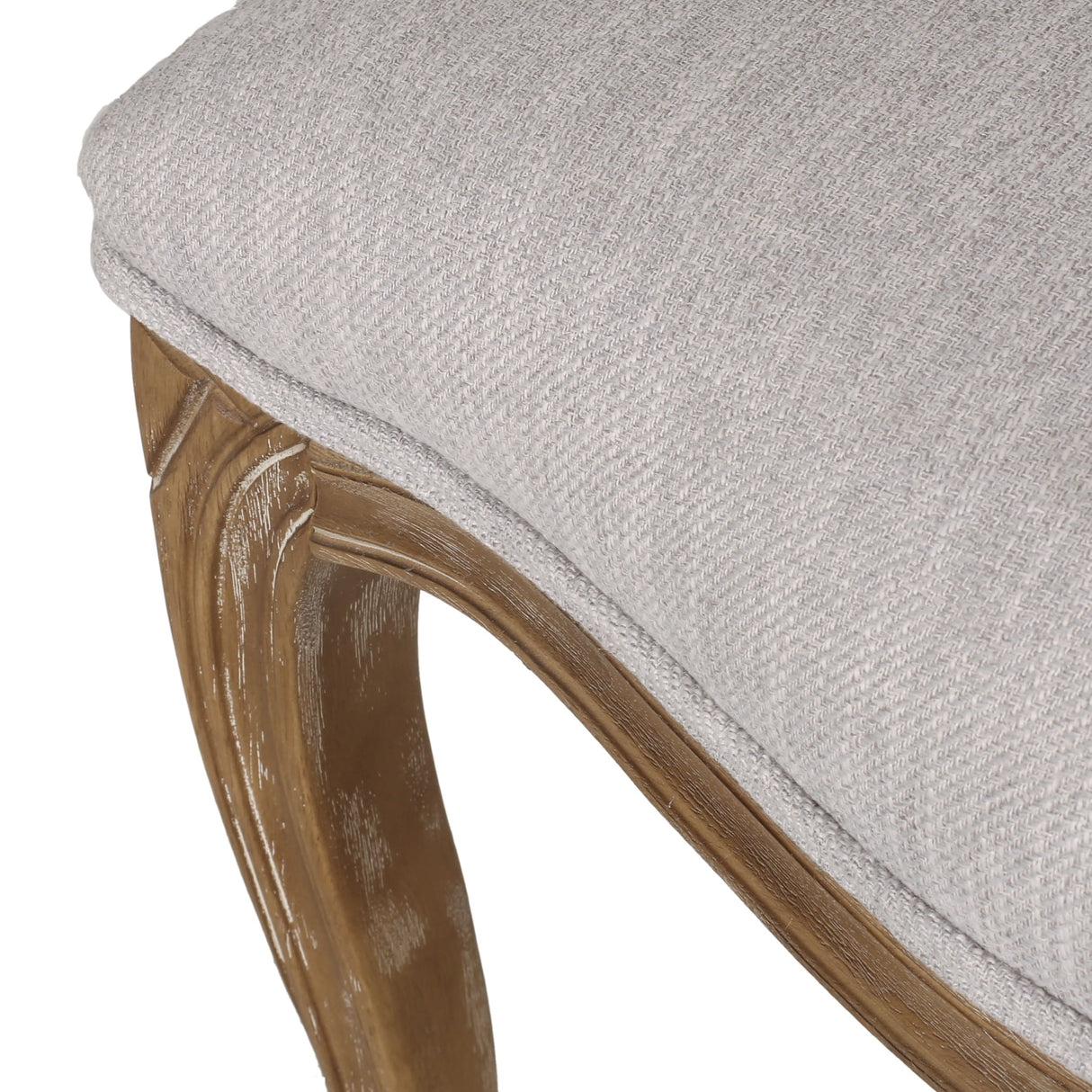 Mina Wood and Cane Upholstered Dining Chair by Christopher Knight Home