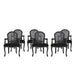Mina Wood and Cane Upholstered Dining Chair by Christopher Knight Home