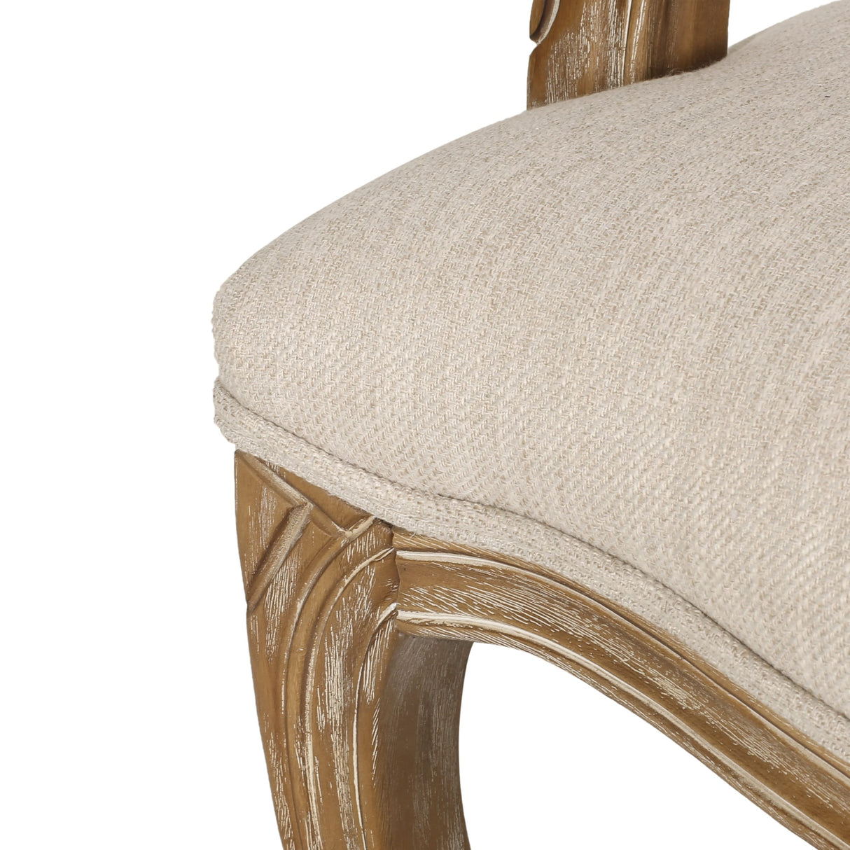 Mina Wood and Cane Upholstered Dining Chair by Christopher Knight Home