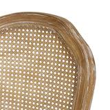 Mina Wood and Cane Upholstered Dining Chair by Christopher Knight Home