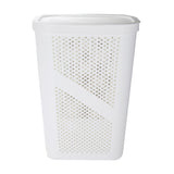 Mind Reader 60L Slim Laundry Hamper, Clothes Basket, Lid, Ventilated, Plastic, 17.25"L x 13.75"W x 23.5"H, 2-Pack