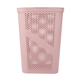 Mind Reader 60L Slim Laundry Hamper, Clothes Basket, Lid, Ventilated, Plastic, 17.25"L x 13.75"W x 23.5"H, 2-Pack