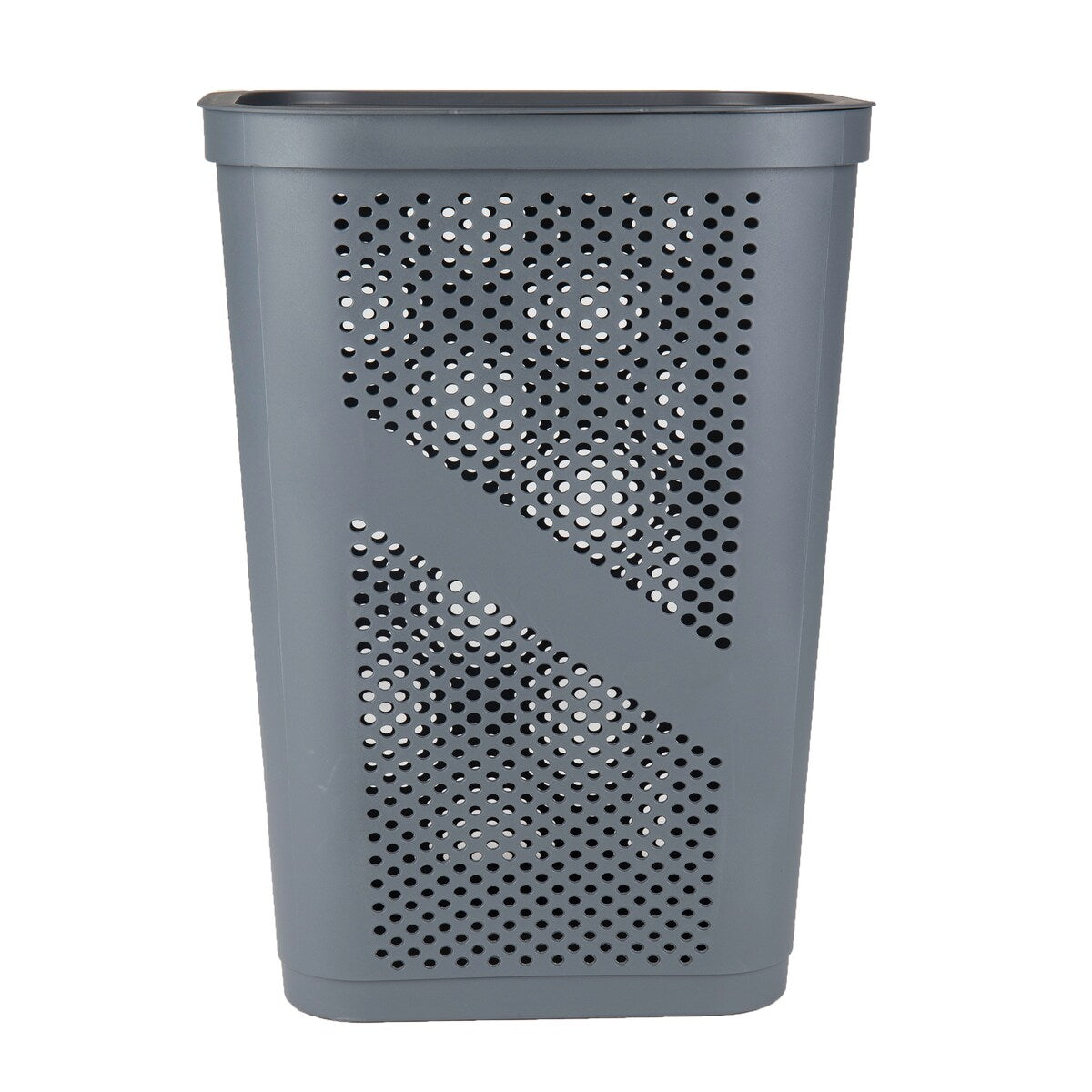 Mind Reader 60L Slim Laundry Hamper, Clothes Basket, Lid, Ventilated, Plastic, 17.25"L x 13.75"W x 23.5"H, 2-Pack