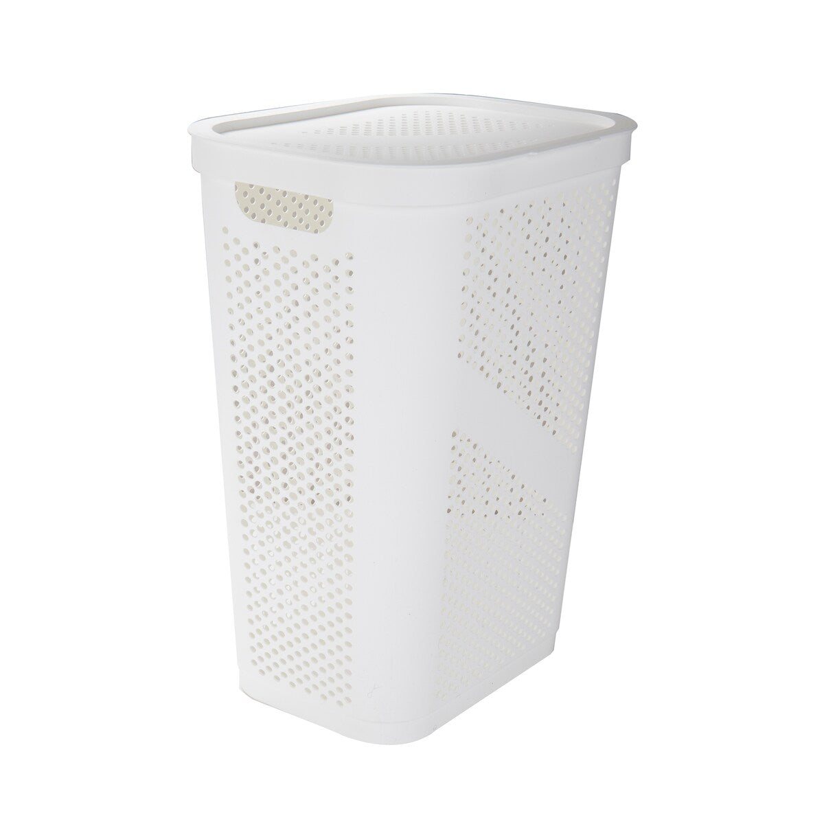 Mind Reader 60L Slim Laundry Hamper, Clothes Basket, Lid, Ventilated, Plastic, 17.25"L x 13.75"W x 23.5"H, 2-Pack