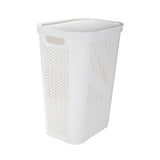 Mind Reader 60L Slim Laundry Hamper, Clothes Basket, Lid, Ventilated, Plastic, 17.25"L x 13.75"W x 23.5"H, 2-Pack