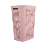 Mind Reader 60L Slim Laundry Hamper, Clothes Basket, Lid, Ventilated, Plastic, 17.25"L x 13.75"W x 23.5"H, 2-Pack