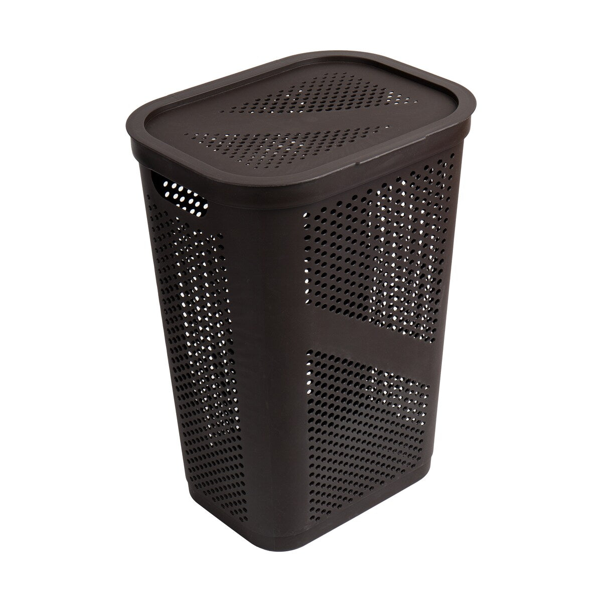 Mind Reader 60L Slim Laundry Hamper, Clothes Basket, Lid, Ventilated, Plastic, 17.25"L x 13.75"W x 23.5"H, 2-Pack
