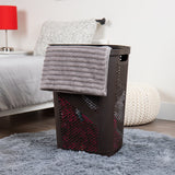 Mind Reader 60L Slim Laundry Hamper, Clothes Basket, Lid, Ventilated, Plastic, 17.25"L x 13.75"W x 23.5"H, 2-Pack