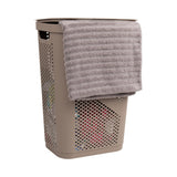 Mind Reader 60L Slim Laundry Hamper, Clothes Basket, Lid, Ventilated, Plastic, 17.25"L x 13.75"W x 23.5"H, 2-Pack