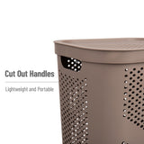 Mind Reader 60L Slim Laundry Hamper, Clothes Basket, Lid, Ventilated, Plastic, 17.25"L x 13.75"W x 23.5"H, 2-Pack