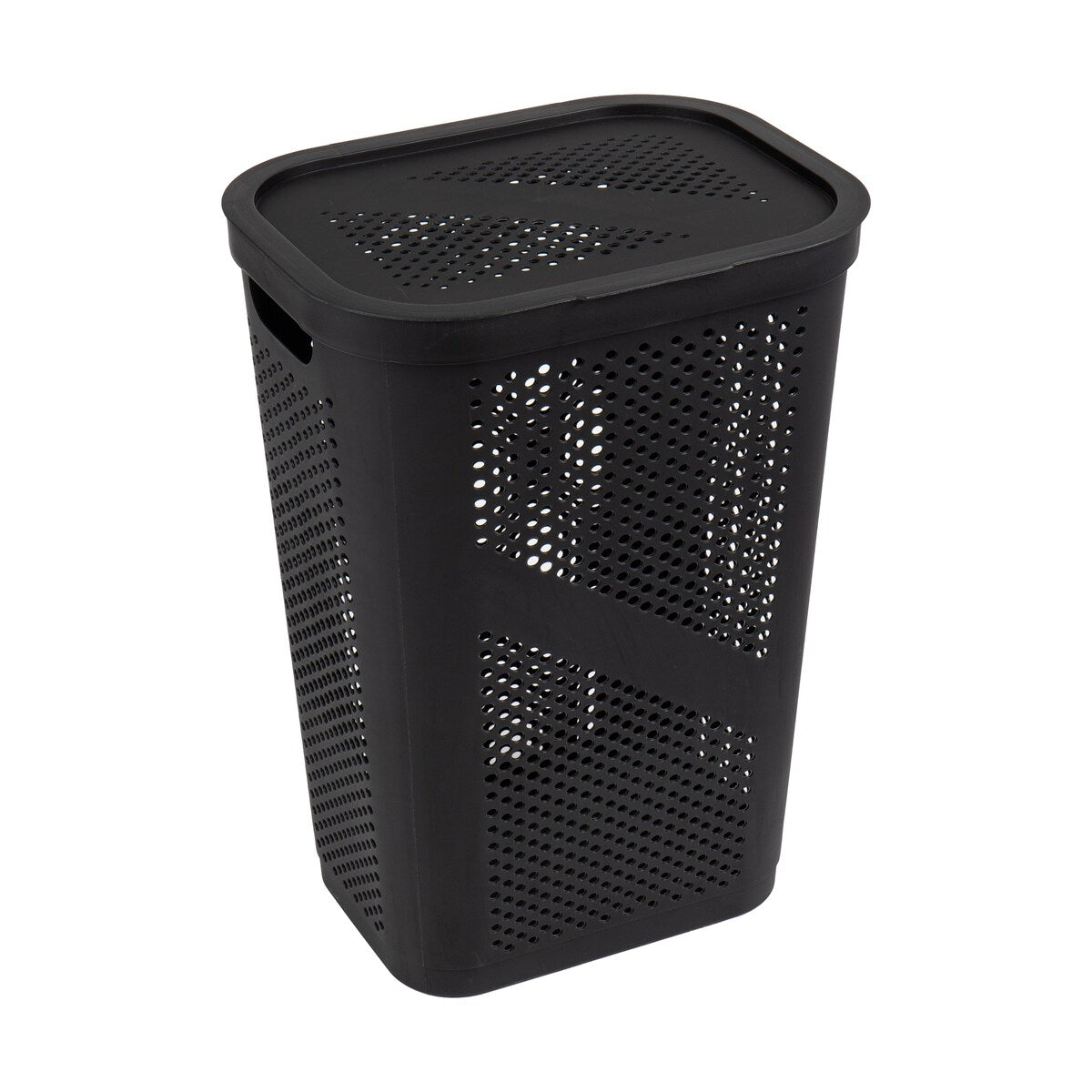 Mind Reader 60L Slim Laundry Hamper, Clothes Basket, Lid, Ventilated, Plastic, 17.25"L x 13.75"W x 23.5"H, 2-Pack