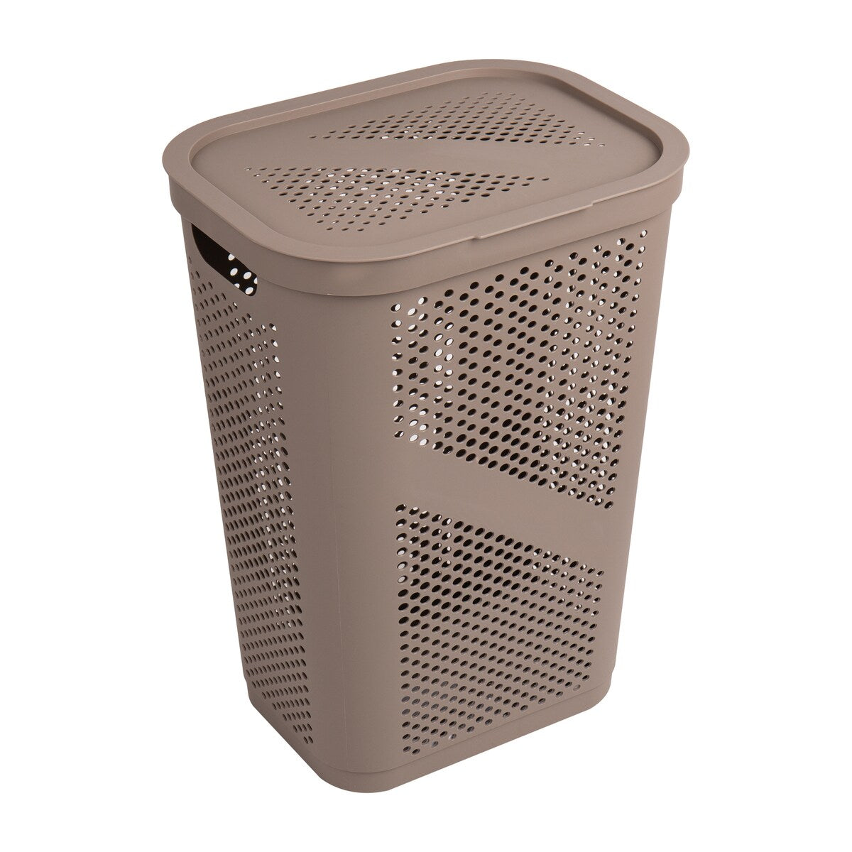 Mind Reader 60L Slim Laundry Hamper, Clothes Basket, Lid, Ventilated, Plastic, 17.25"L x 13.75"W x 23.5"H, 2-Pack