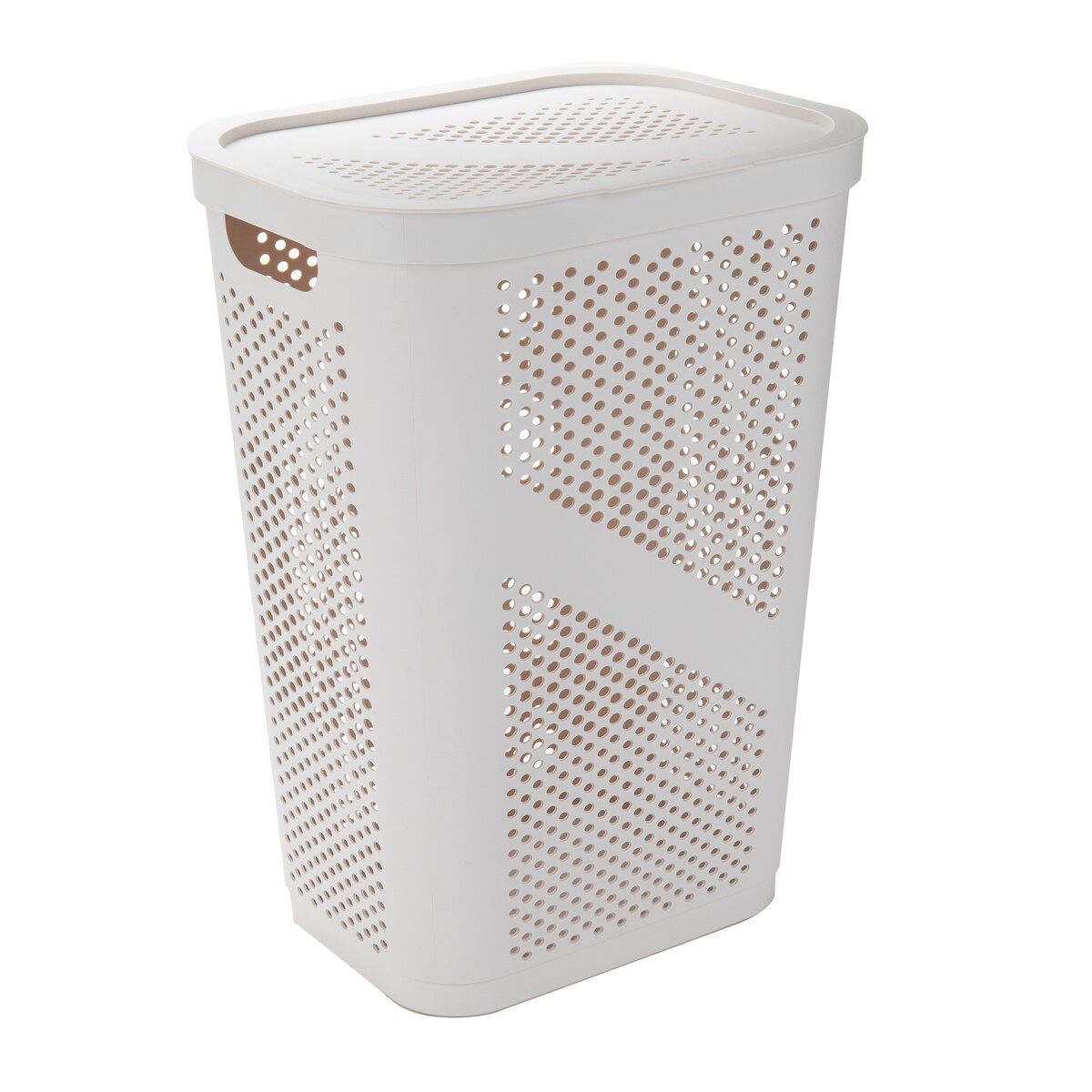 Mind Reader 60L Slim Laundry Hamper, Clothes Basket, Lid, Ventilated, Plastic, 17.25"L x 13.75"W x 23.5"H, 2-Pack