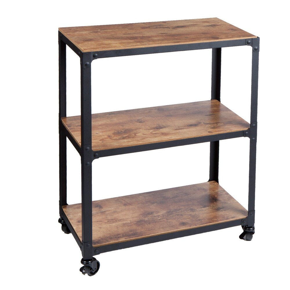 Mind Reader 'Charm' 3 Tier Wood/Metal Utility Cart