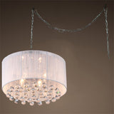 Mineya 4-light White 17-inch Chrome Swag Lamp