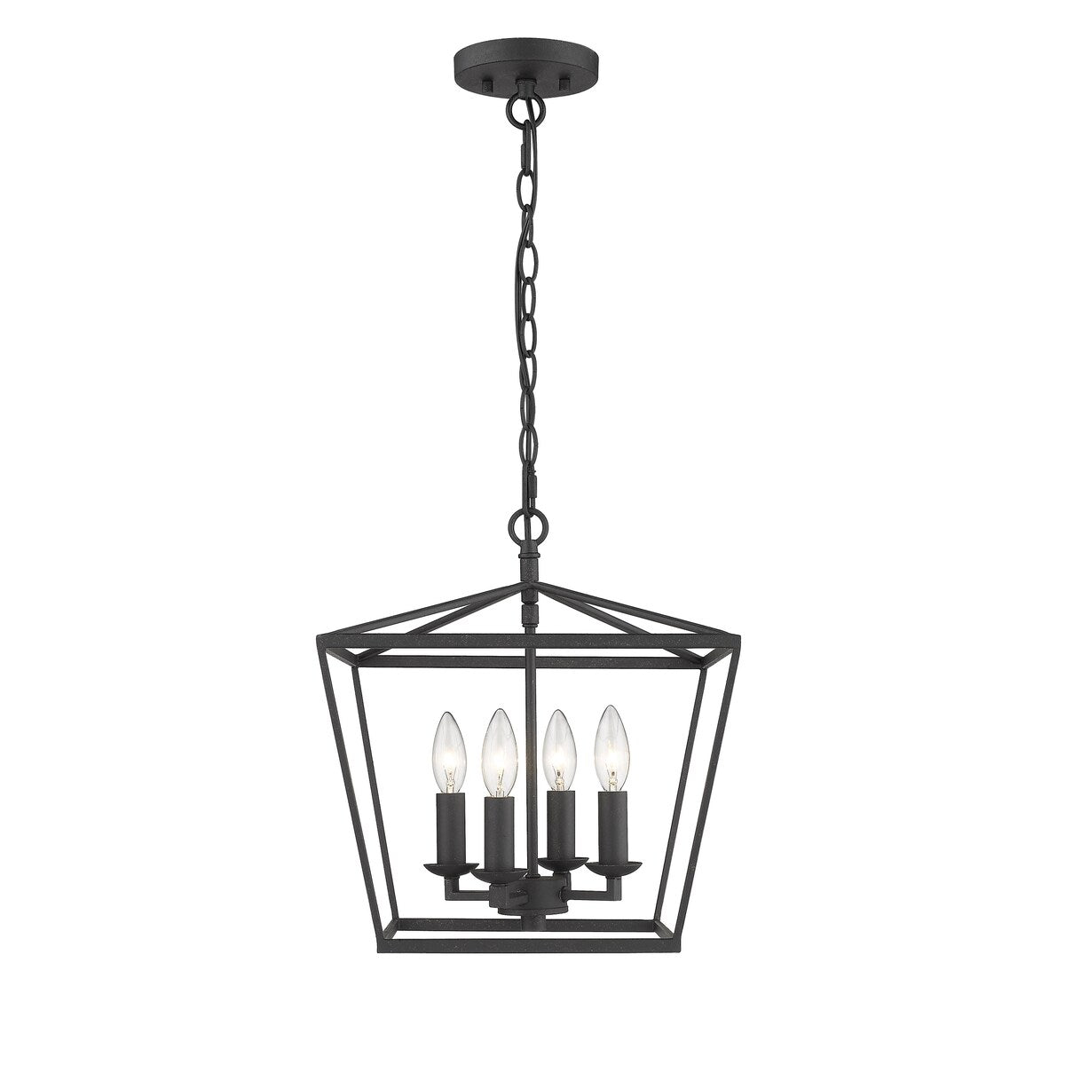 Mini Lantern Ceiling Light and Pendant in Black