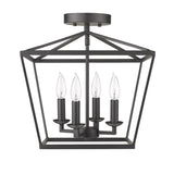 Mini Lantern Ceiling Light and Pendant in Black