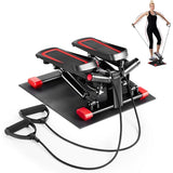 Mini Stepper Stair Stepper with Widened Foot Plate and Floor Mat