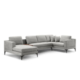 Minimalist 3-Piece U-Shape Sectional Multi-purpose Couch Sofa,5 Seat