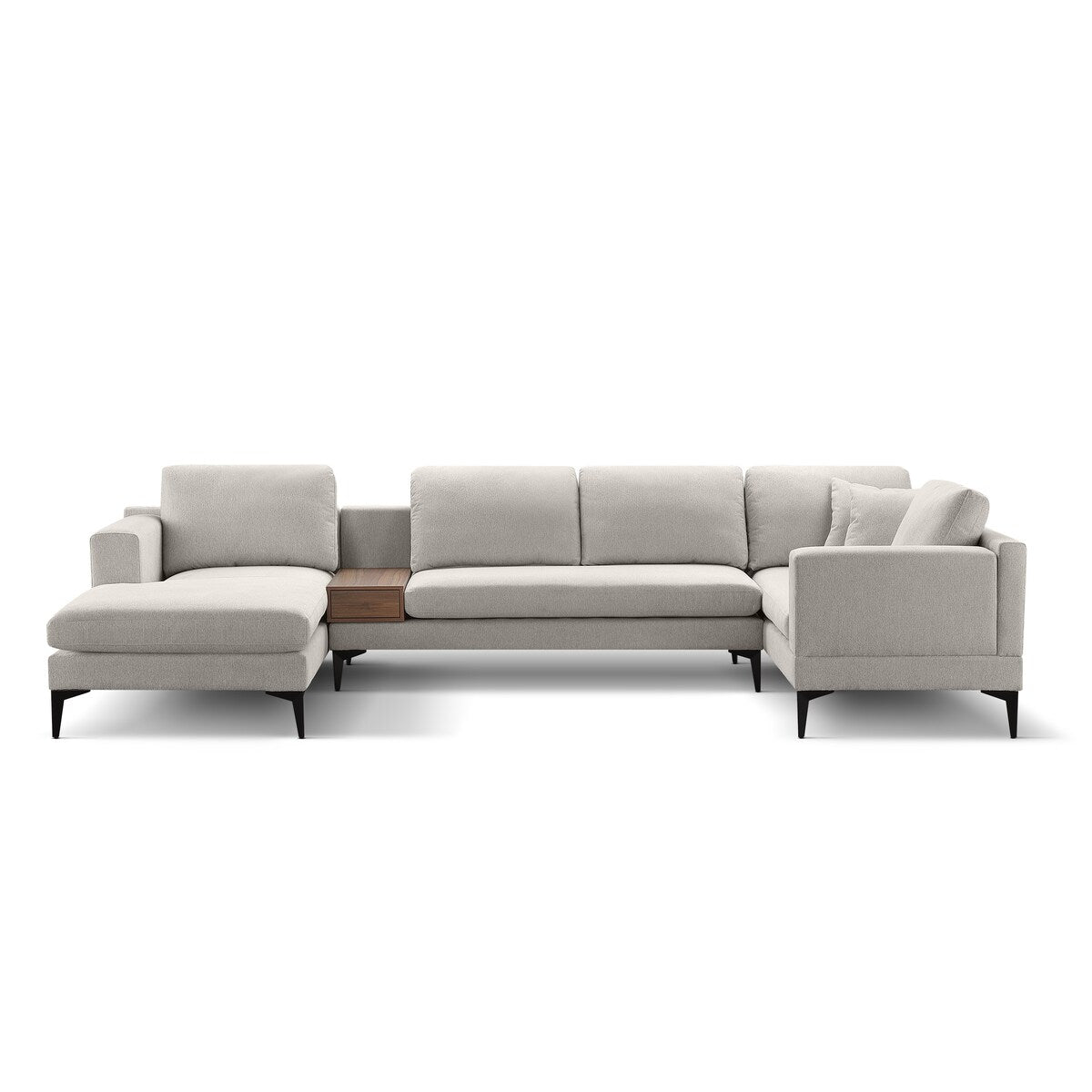 Minimalist 3-Piece U-Shape Sectional Multi-purpose Couch Sofa,5 Seat