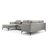 Minimalist 3-Piece U-Shape Sectional Multi-purpose Couch Sofa,5 Seat