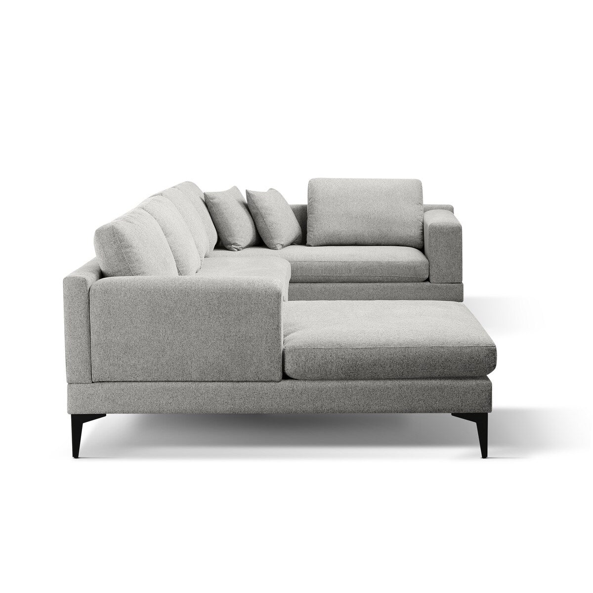Minimalist 3-Piece U-Shape Sectional Multi-purpose Couch Sofa,5 Seat