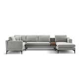 Minimalist 3-Piece U-Shape Sectional Multi-purpose Couch Sofa,5 Seat