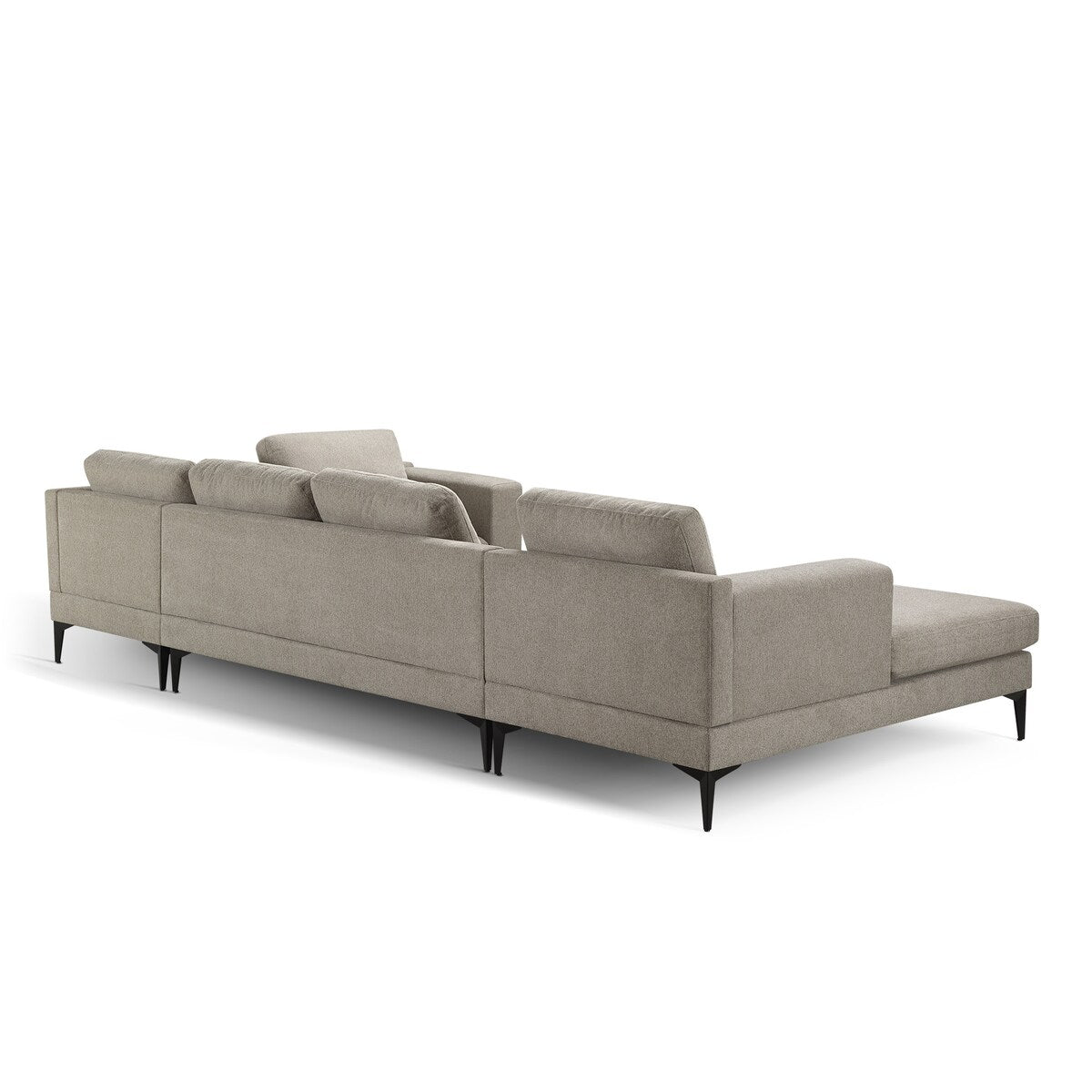 Minimalist 3-Piece U-Shape Sectional Multi-purpose Couch Sofa,5 Seat