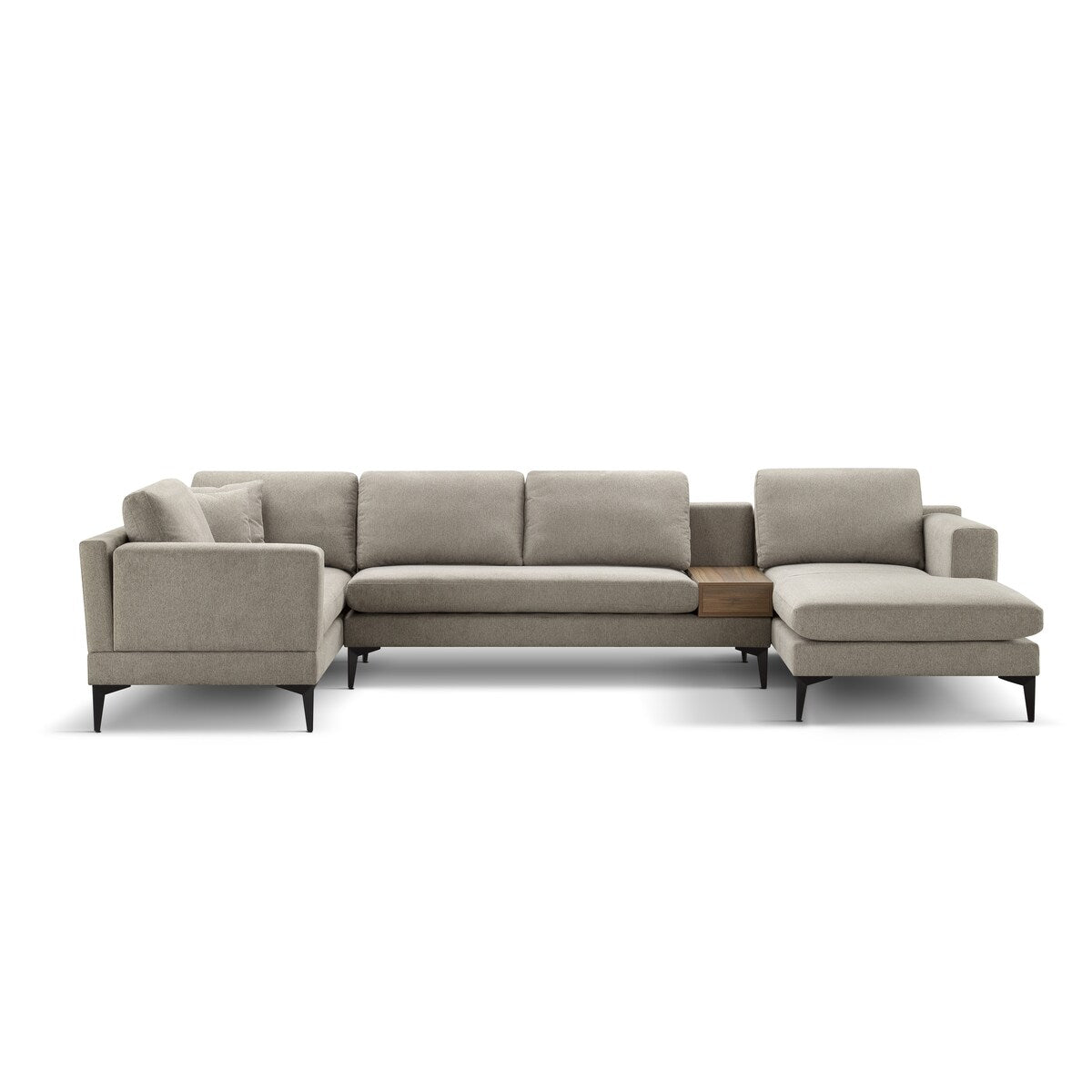 Minimalist 3-Piece U-Shape Sectional Multi-purpose Couch Sofa,5 Seat