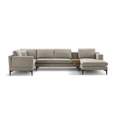 Minimalist 3-Piece U-Shape Sectional Multi-purpose Couch Sofa,5 Seat