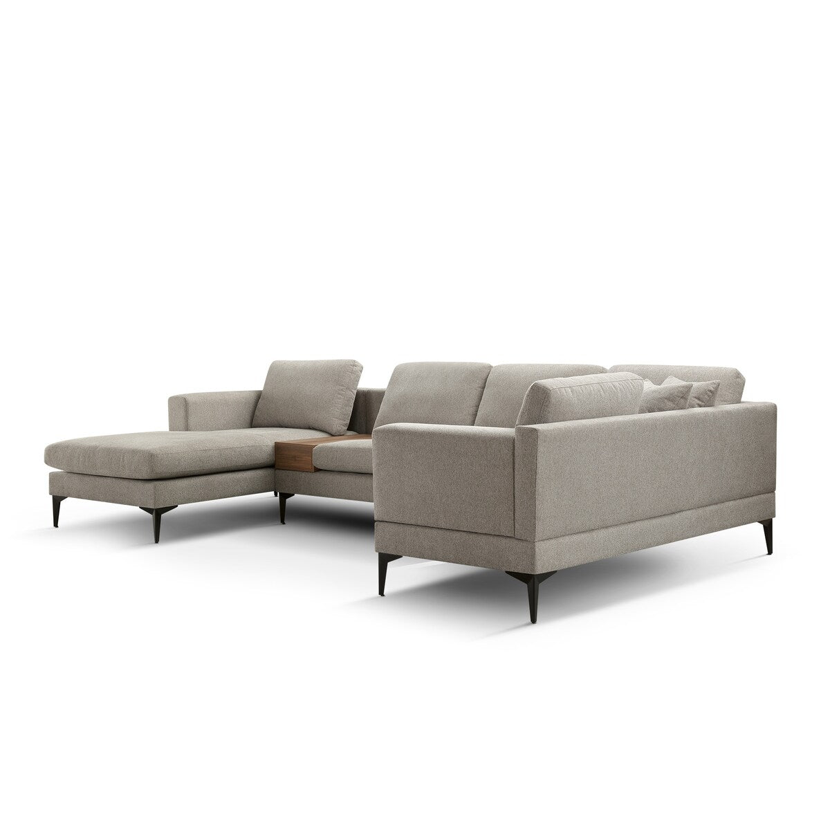 Minimalist 3-Piece U-Shape Sectional Multi-purpose Couch Sofa,5 Seat