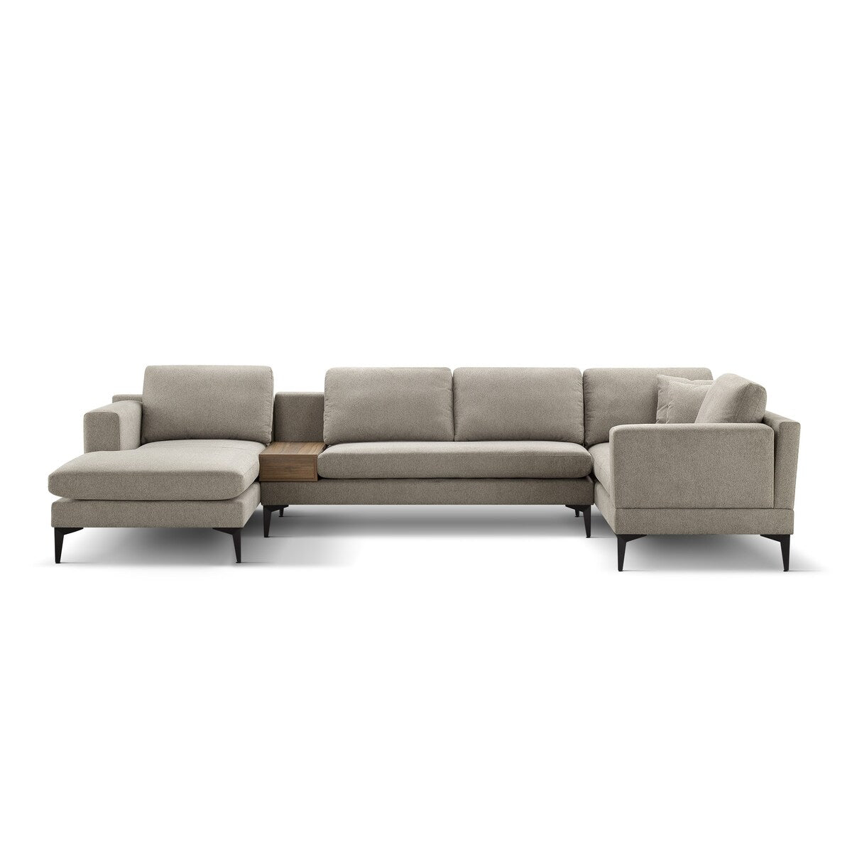 Minimalist 3-Piece U-Shape Sectional Multi-purpose Couch Sofa,5 Seat