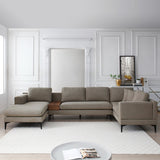 Minimalist 3-Piece U-Shape Sectional Multi-purpose Couch Sofa,5 Seat