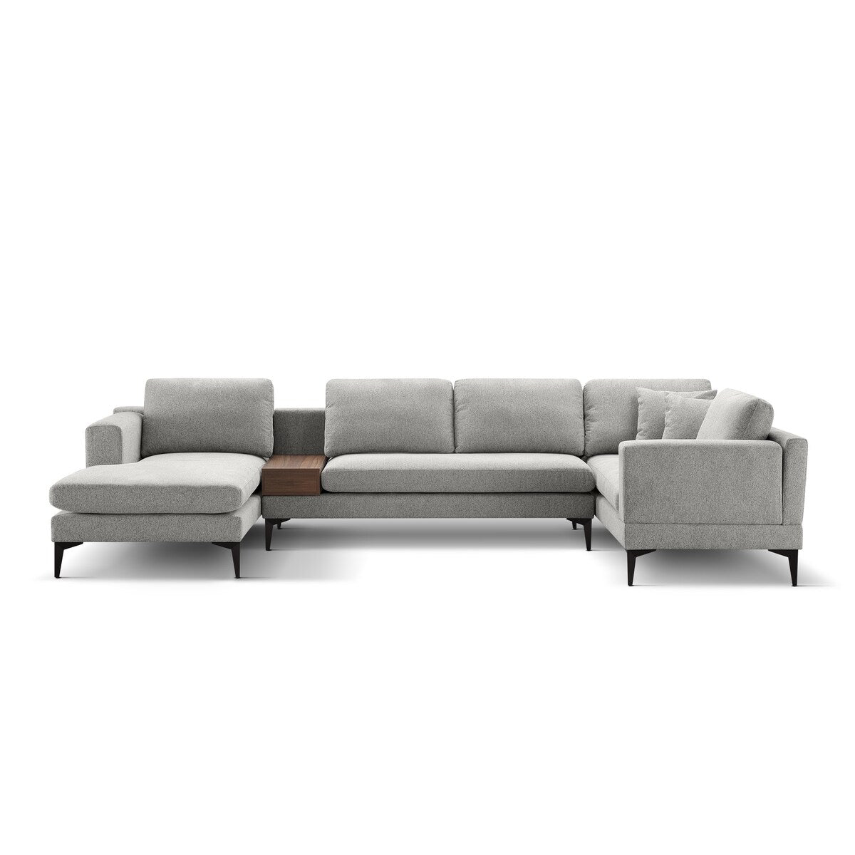 Minimalist 3-Piece U-Shape Sectional Multi-purpose Couch Sofa,5 Seat