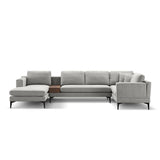 Minimalist 3-Piece U-Shape Sectional Multi-purpose Couch Sofa,5 Seat