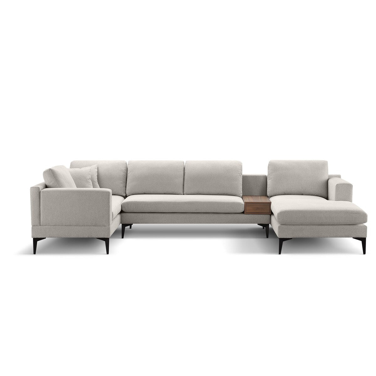 Minimalist 3-Piece U-Shape Sectional Multi-purpose Couch Sofa,5 Seat