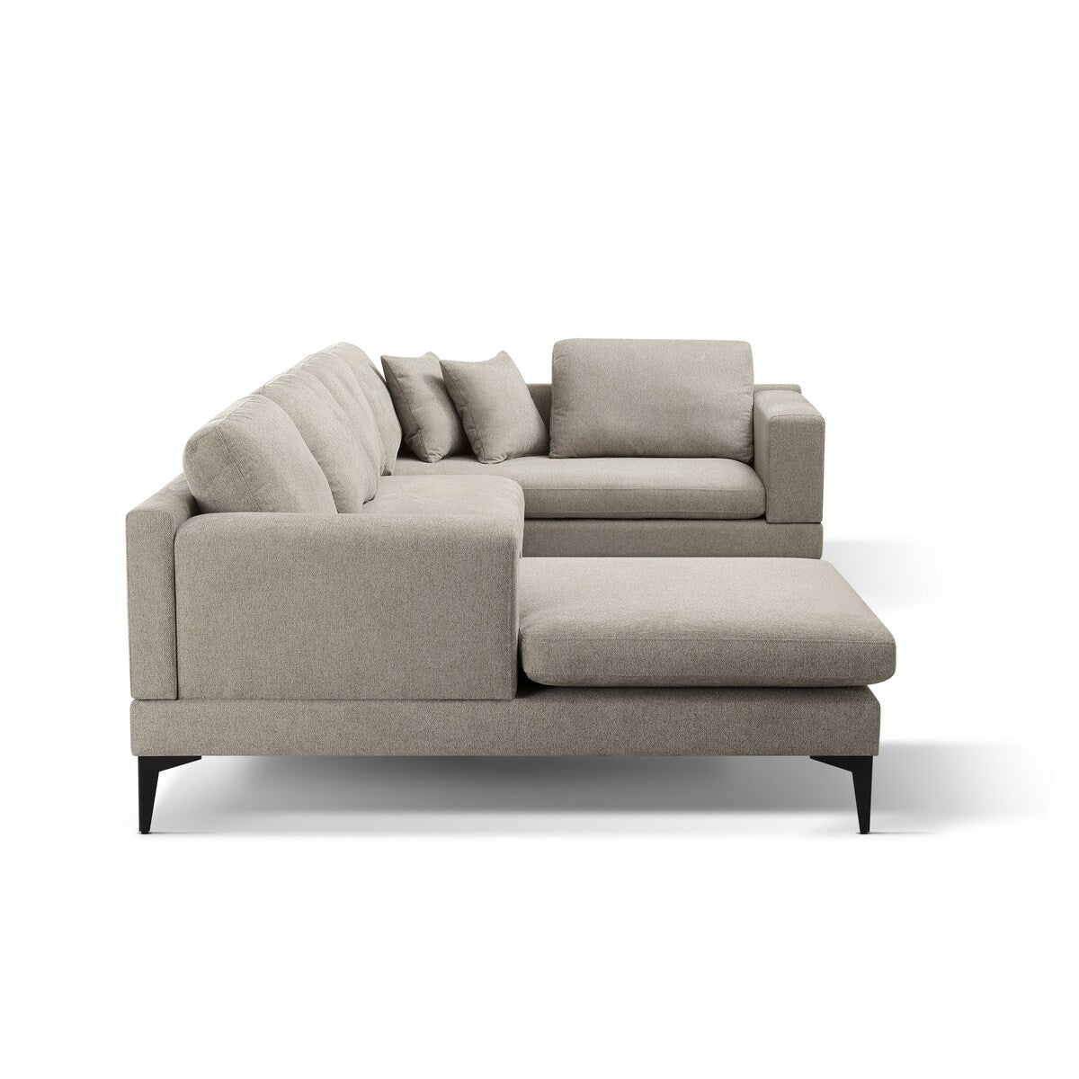 Minimalist 3-Piece U-Shape Sectional Multi-purpose Couch Sofa,5 Seat