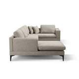 Minimalist 3-Piece U-Shape Sectional Multi-purpose Couch Sofa,5 Seat