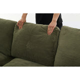 Minimalist Modular L-Shape Sectional Sofa Upholstered Sleeper Sofa with Chaise, Installation-Free Sofa
