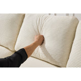 Minimalist Modular L-Shape Sectional Sofa Upholstered Sleeper Sofa with Chaise, Installation-Free Sofa
