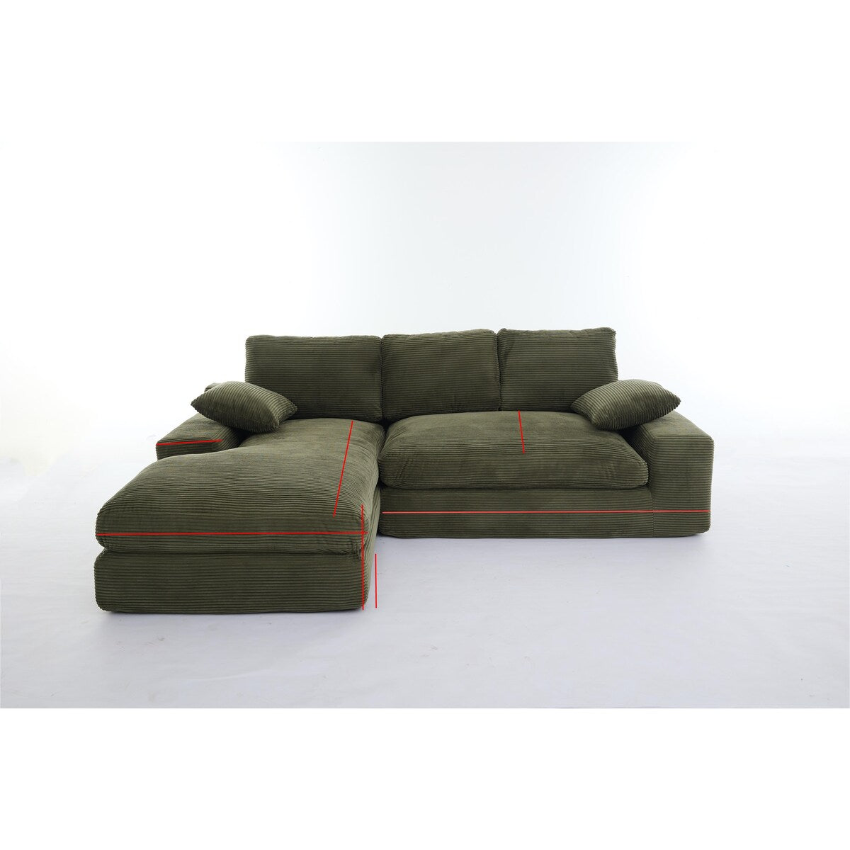 Minimalist Modular L-Shape Sectional Sofa Upholstered Sleeper Sofa with Chaise, Installation-Free Sofa