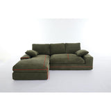 Minimalist Modular L-Shape Sectional Sofa Upholstered Sleeper Sofa with Chaise, Installation-Free Sofa