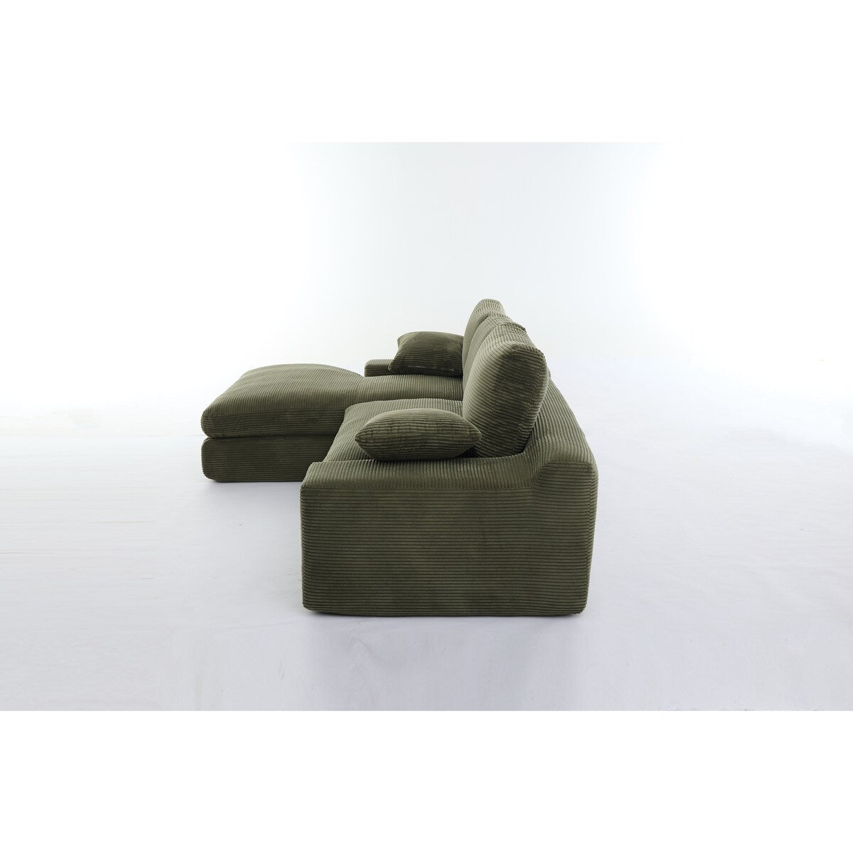 Minimalist Modular L-Shape Sectional Sofa Upholstered Sleeper Sofa with Chaise, Installation-Free Sofa